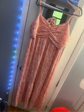 Abercrombie & Fitch Coral Pink Smocked Top